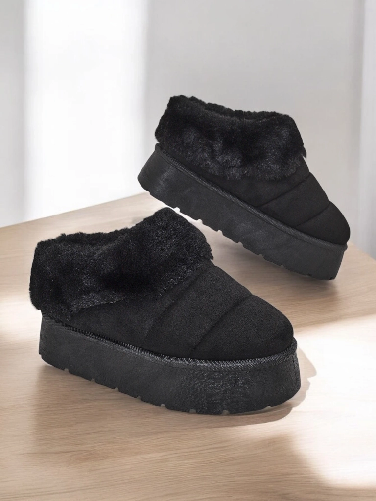 Royalfashion Къси ботуши за жени а'ля сноубутс Елиози