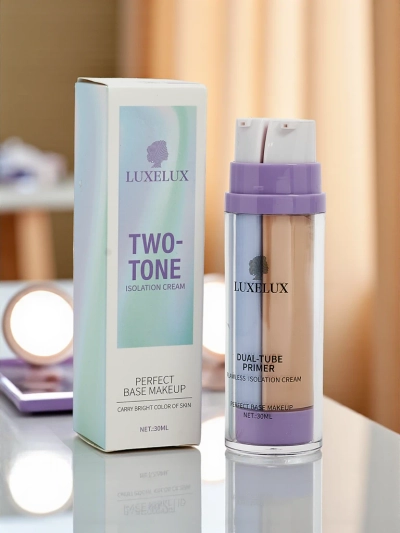 Крем 2 в 1 с лилава основа за грим и фон дьо тен - неутрализира жълтите и землисти тонове