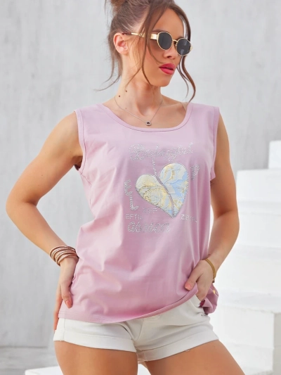 Royalfashion Памучен дамски потник с форма на сърце