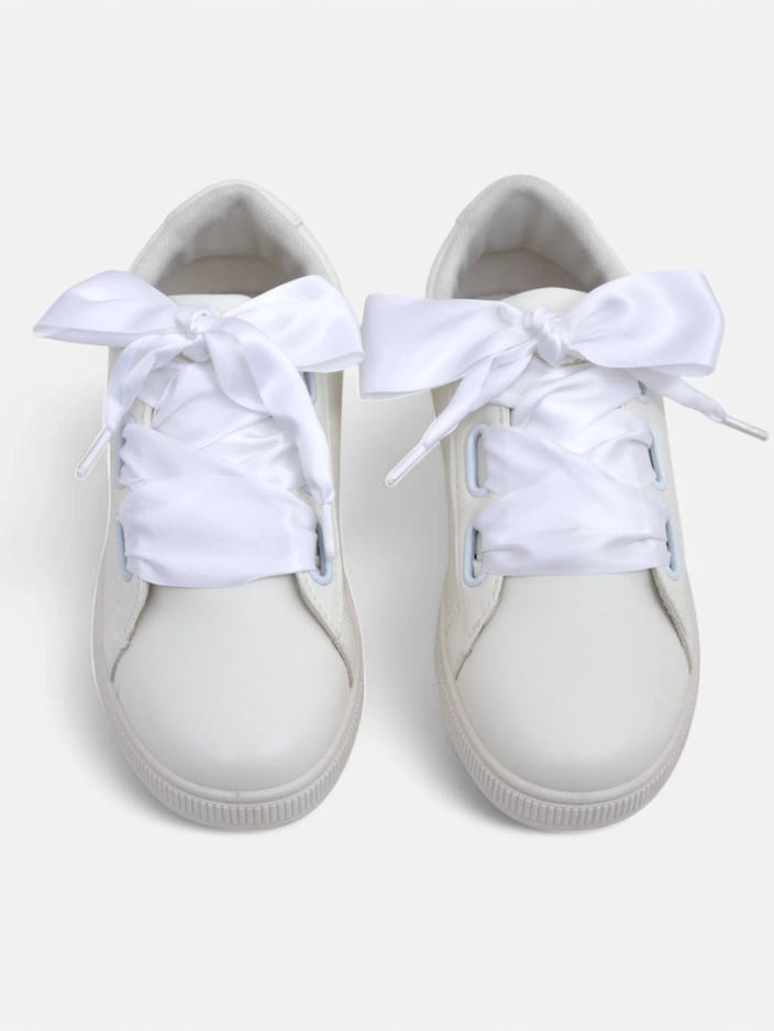 Royalfashion Дамски еко-кожени маратонки с декоративни връзки Ети