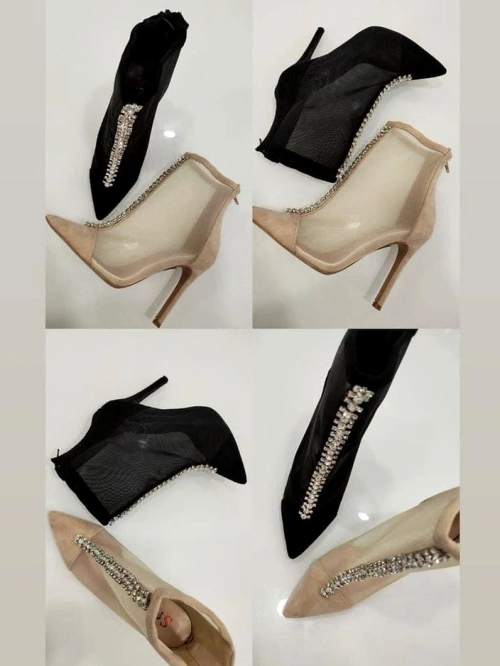 Женски ankle ботуши на ток Amaelika