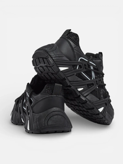 Дамски сникърси Athena черни синтетични спортни за всеки ден