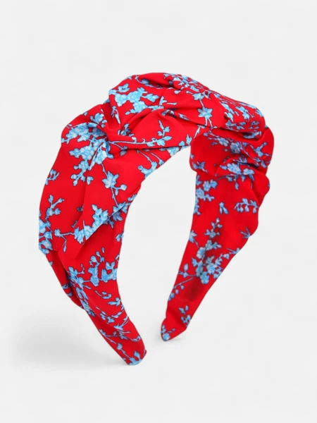 Royalfashion Лента за коса с драперия и щампа