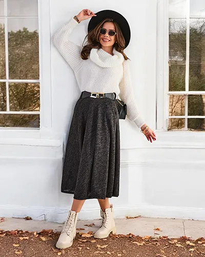 Дамска миди пола на Royalfashion