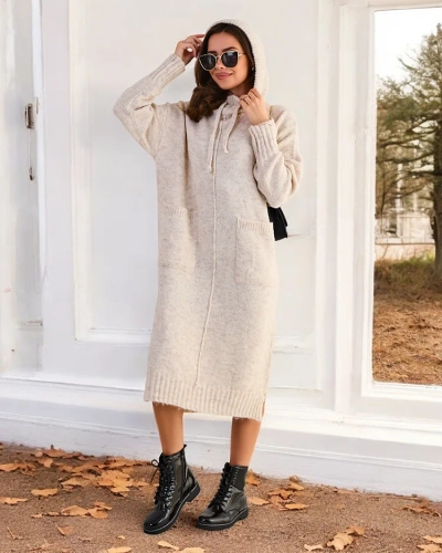 Дълга пуловер рокля за жени на Royalfashion