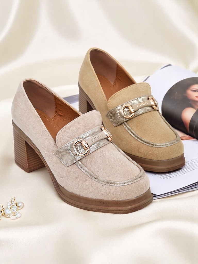 Royalfashion дамски лофери с масивен ток Apareus