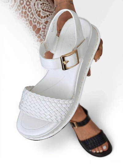 Royalfashion Дамски сандали на платформа с плитен каиш Fiolle