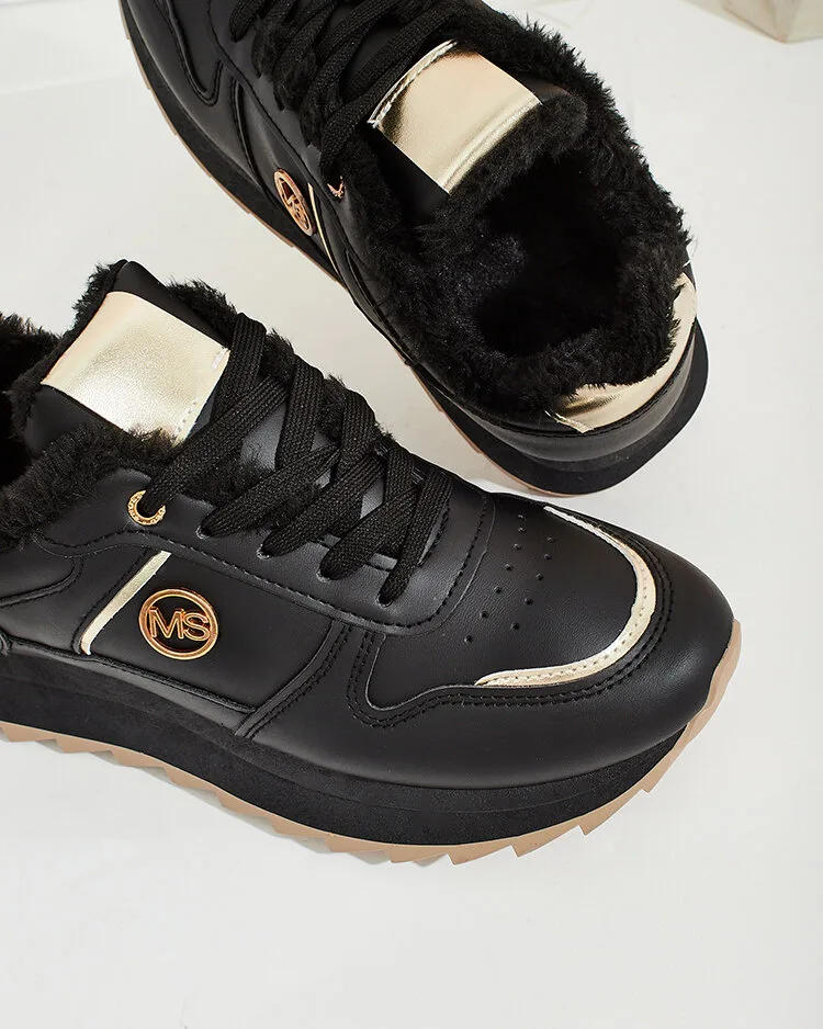 Royalfashion Затоплени дамски маратонки с кожа Boris