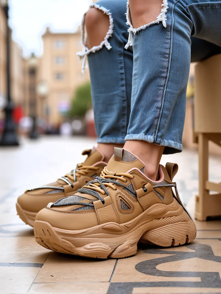 Royalfashion Дамски маратонки на дебела подметка Reterri