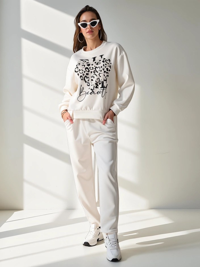 Royalfashion Жена комплект от вискоза с печат