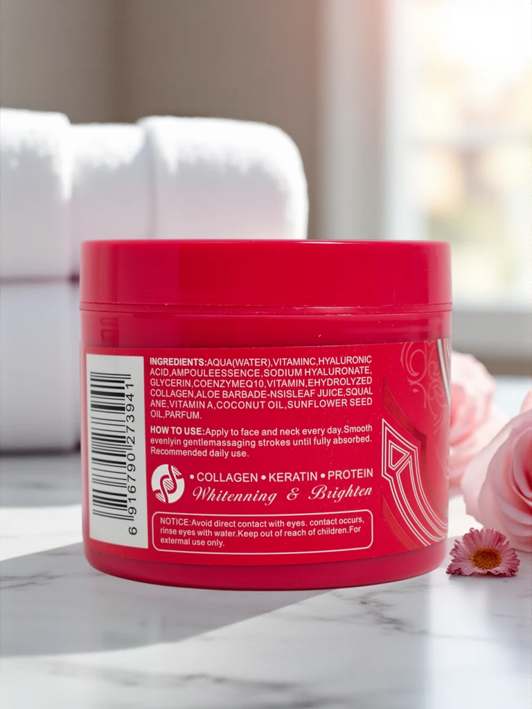 Крем за лице и шия с ефект на изсветляване и хидратация Deep Pink