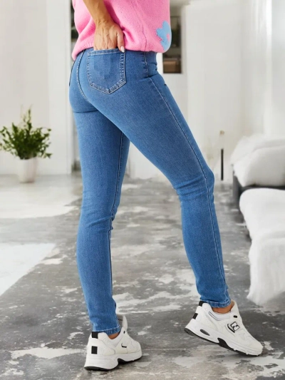 Royalfashion Женски стеснени памучни дънки