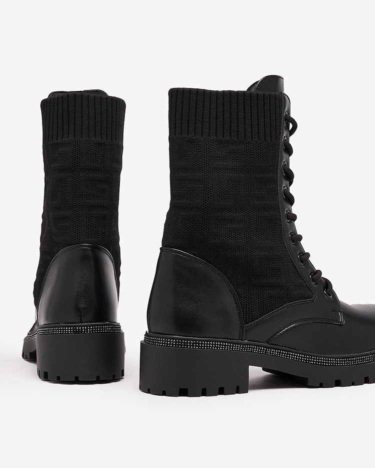 Дамски ботуши до глезена Royalfashion с връзки Gordell