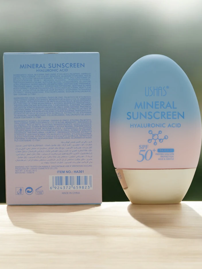 Ushah Слънцезащитен крем с хиалуронова киселина 50 SPF 60g