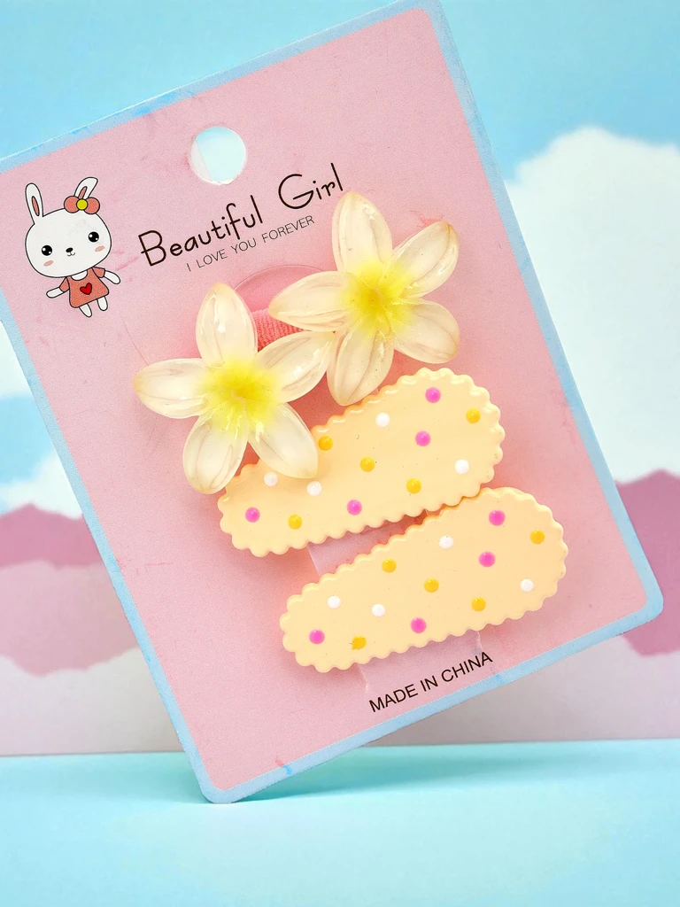 Комплект фиби за коса с флорален мотив