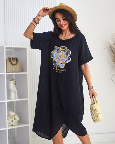 Royalfashion Памучна дамска oversize рокля