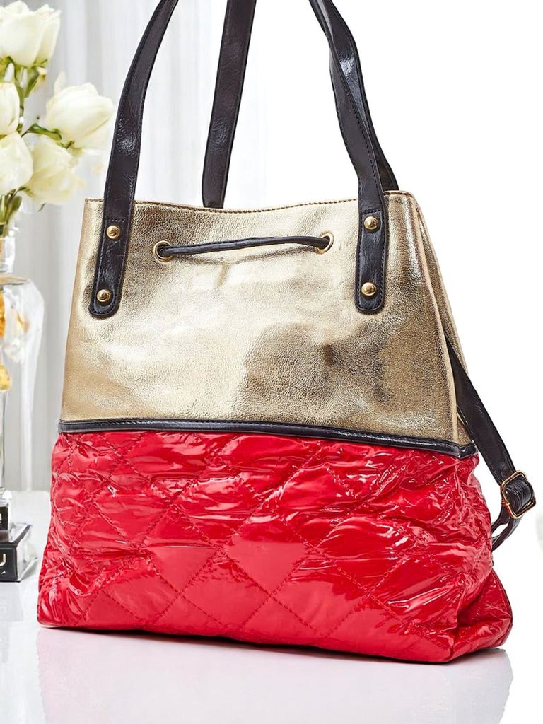 Royalfashion Голяма дамска чанта Golden Luxe Shopper