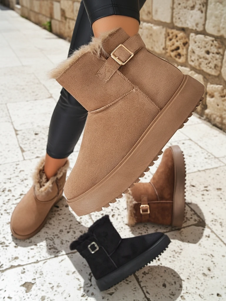 Royalfashion Къси дамски боти тип снегоходки Winter Crest