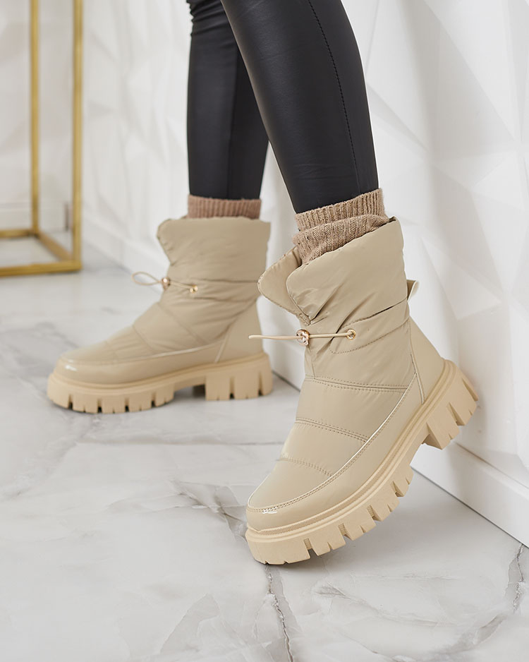 Royalfashion Дамски ботуши за сняг в светлокафяв цвят Sadella