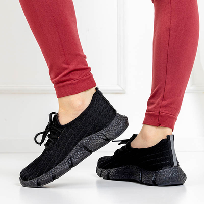 Czarne damskie sportowe buty Noliko - Obuwie