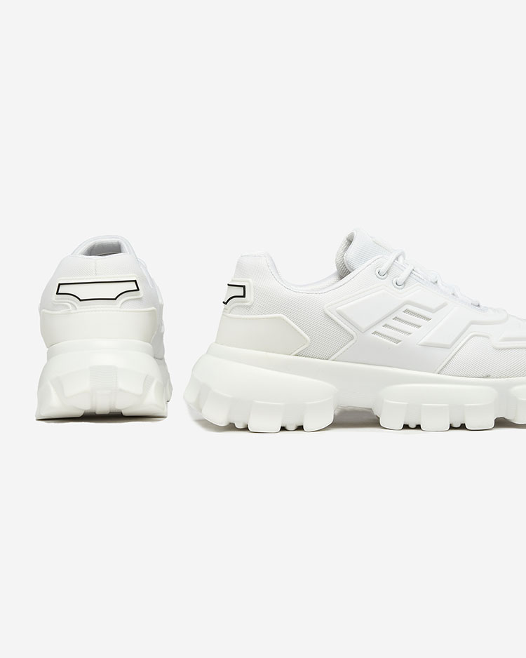 Royalfashion Бели спортни маратонки от плат за мъже Lamkim