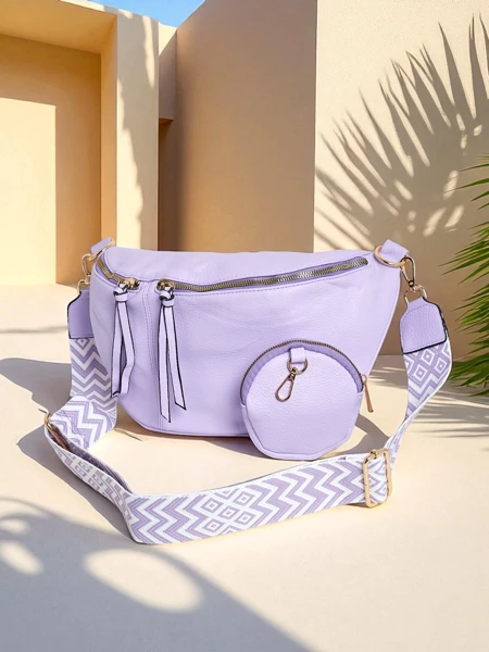 Royalfashion Полукръгла малка дамска чанта от еко кожа Velia Cuve