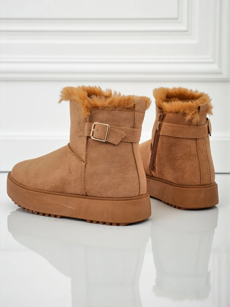 Royalfashion Къси дамски боти тип сноубутс Aurelia Classico