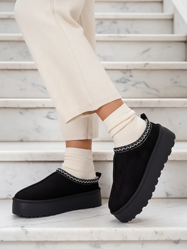 Royalfashion Дамски къси ботуши Zommy a'la snow boots