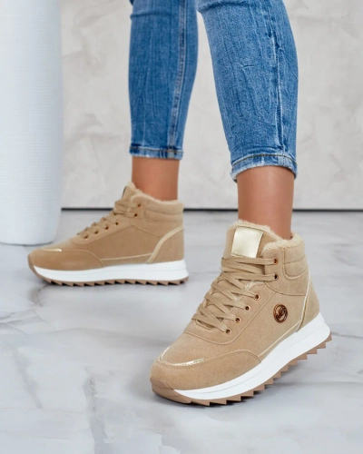 Royalfashion Затоплени дамски маратонки с кожа Casill