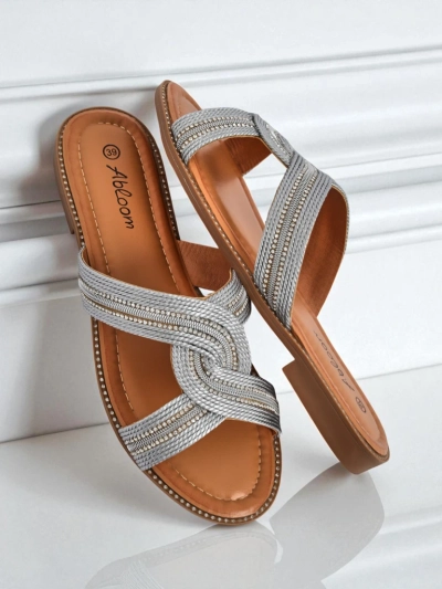 Royalfashion Дамски чехли плетени Woven Breeze