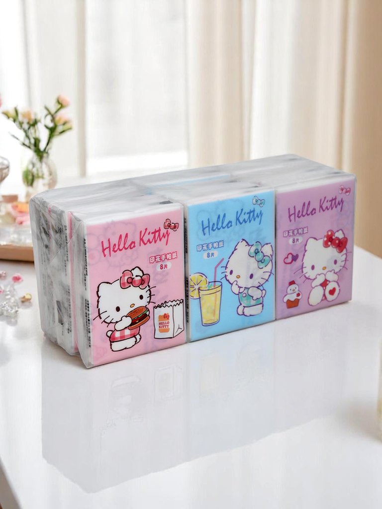 Мини хигиенни кърпички 8БР x 9БР. Hello Kitty
