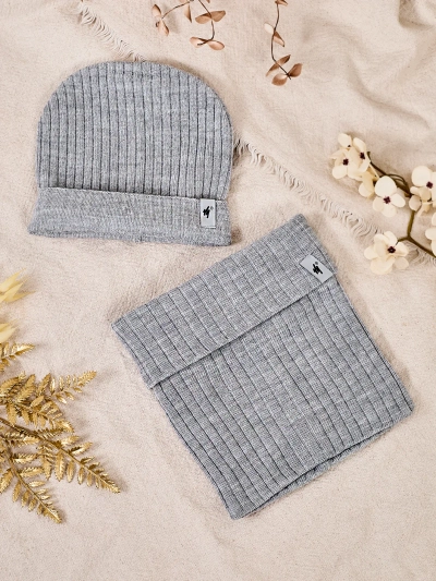 Зимен универсален комплект Royalfashion - шапка с превръзка