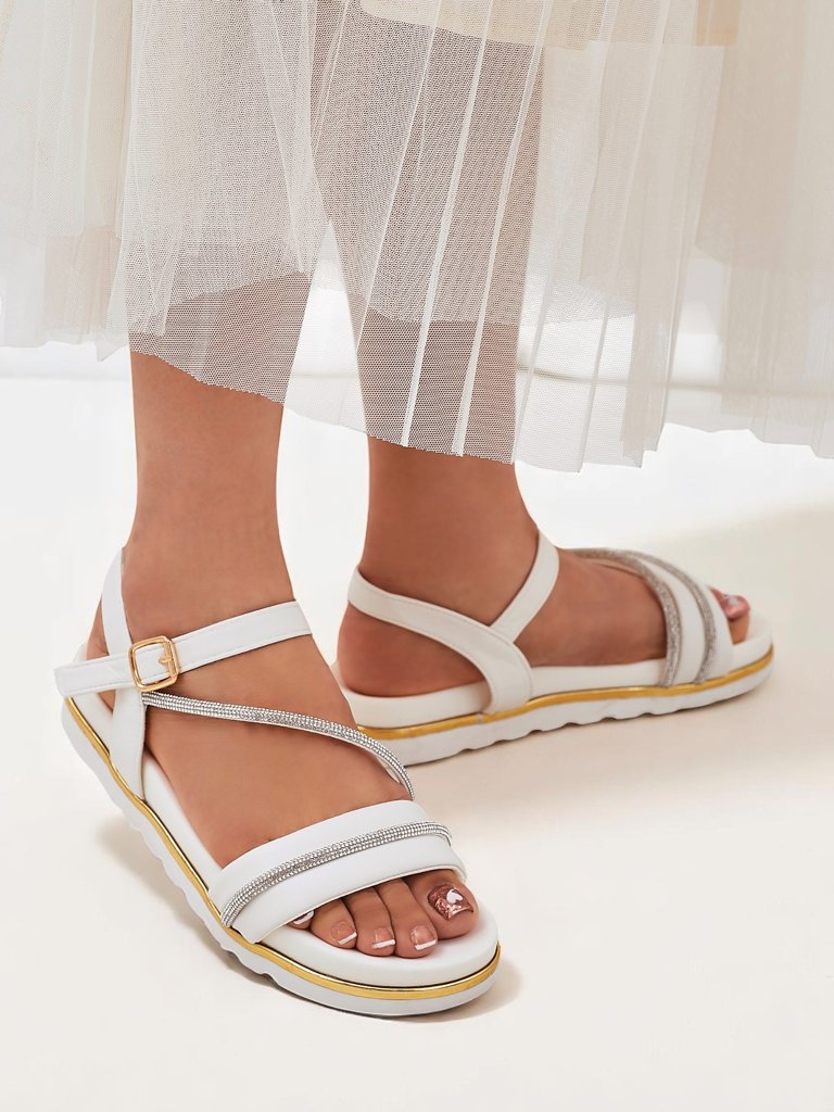 Royalfashion Дамски сандали на платформа с камъни Magnol