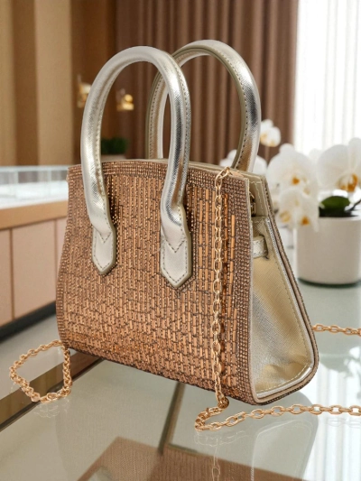 Royalfashion Дамска чанта тип клъч с цирконии Seren Voux