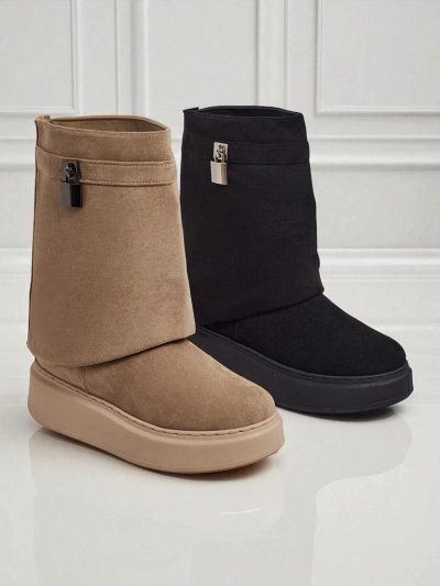 Къси дамски боти тип снегоходки с пришита горна част Elizze