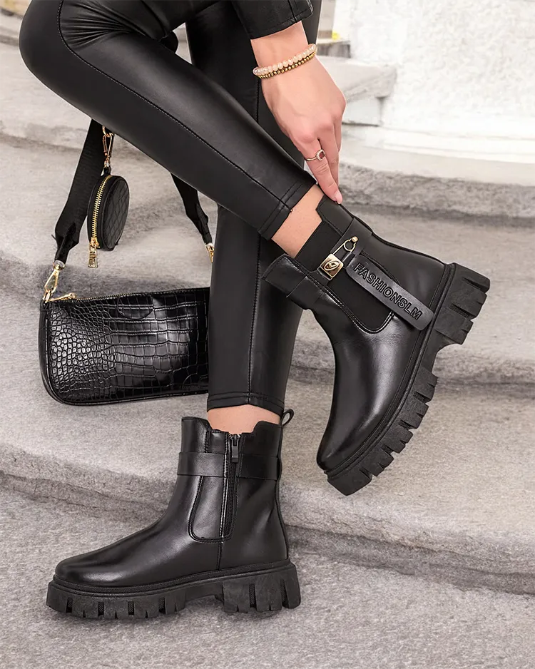 Royalfashion Дамски ботуши от еко кожа Dobinas