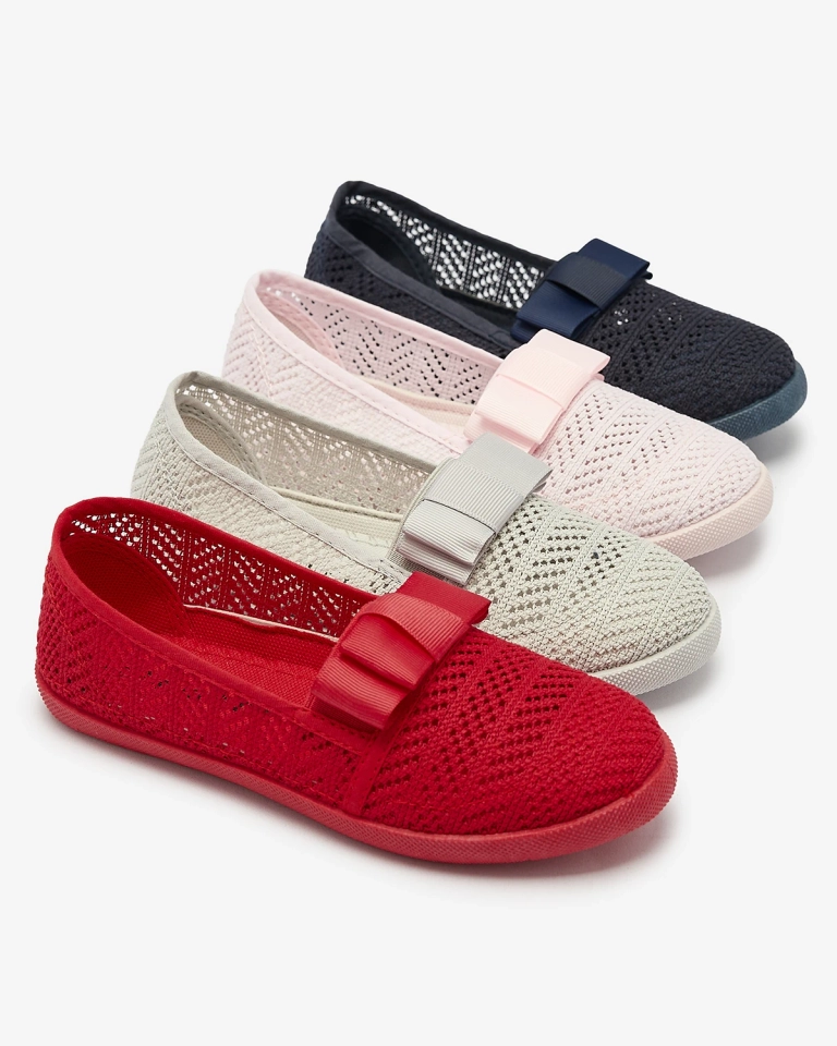 Маратонки с панделка за момичета в светло розово Lolisa - Обувки