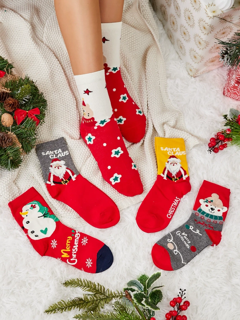 Дълги празнични чорапи за жени Royalfashion 5/бр.