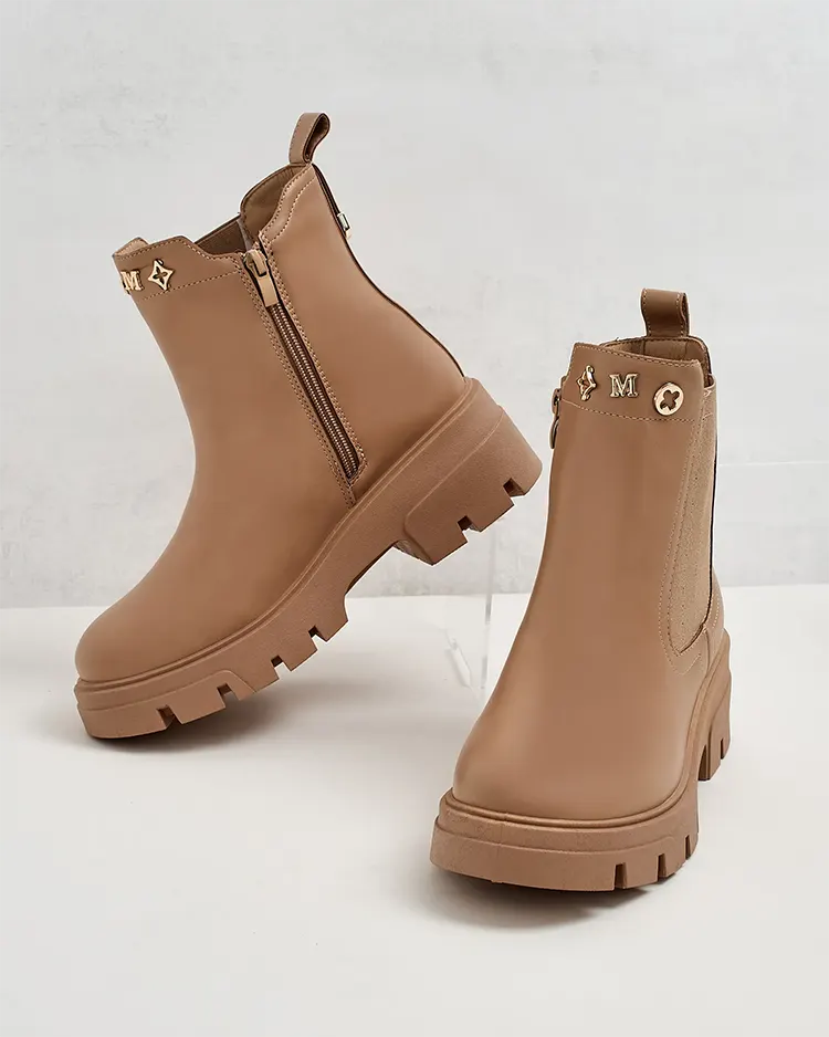 Royalfashion Дамски ботуши с по-дебела подметка Gegri