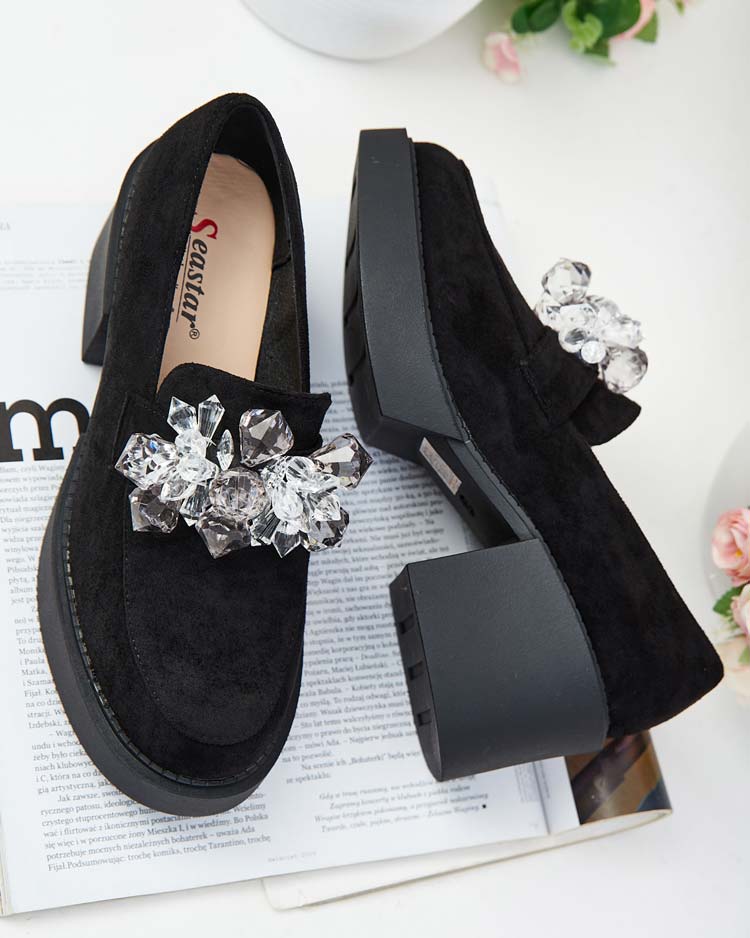 Royalfashion Дамски мокасини Pegorani с висок ток