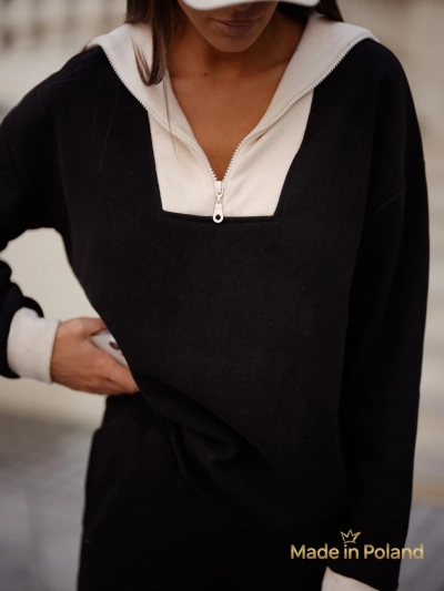 Памучен дамски комплект от плетена материя Fissa