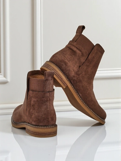 Дамски боти в стил Челси от еко-велур Veysi