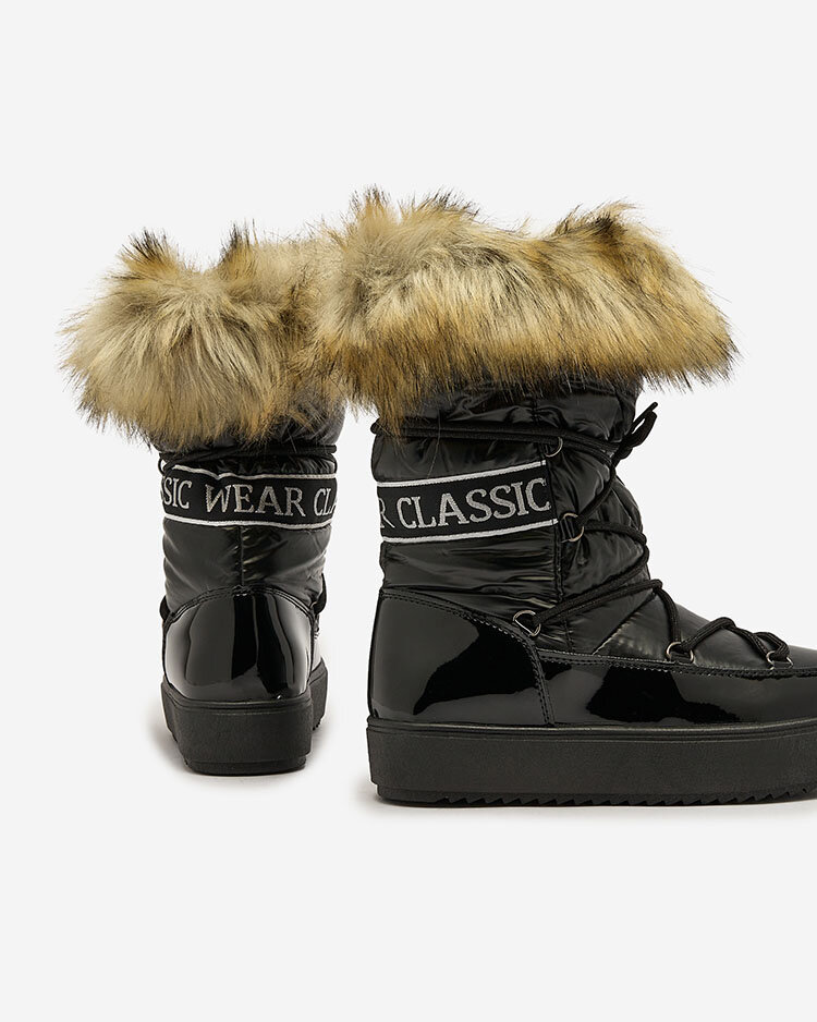 Royalfashion Черни ботуши a'la snow boots за жени Gomllo