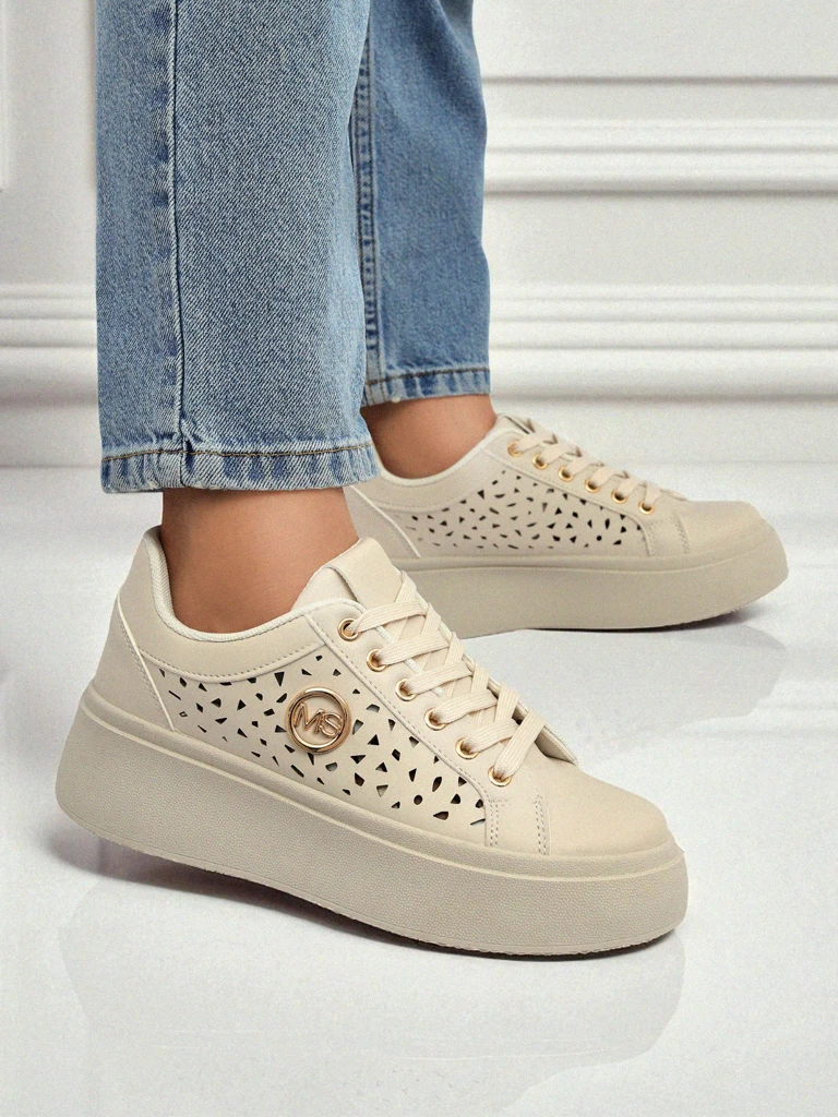 Дамски сникърси Ecru на платформа Boreas Royalfashion екологична кожа