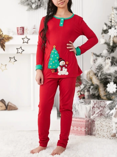 Royalfashion Коледна детска пижама с принт