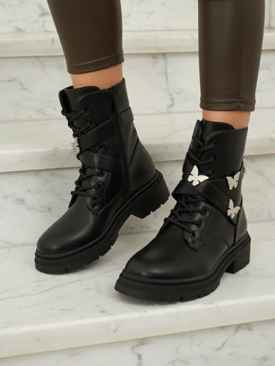 Дамски боти workeri с декорации Motill