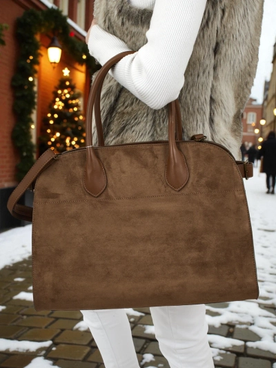 Дамска чанта тип shopper от еко велур Dorelle