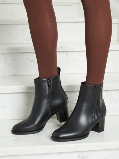 Дамски боти до глезена от еко кожа на ток Nerelle