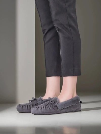 Royalfashion Женски мокасини с козина Ahtikes