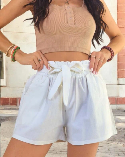 Royalfashion Дамски къси панталони от плат